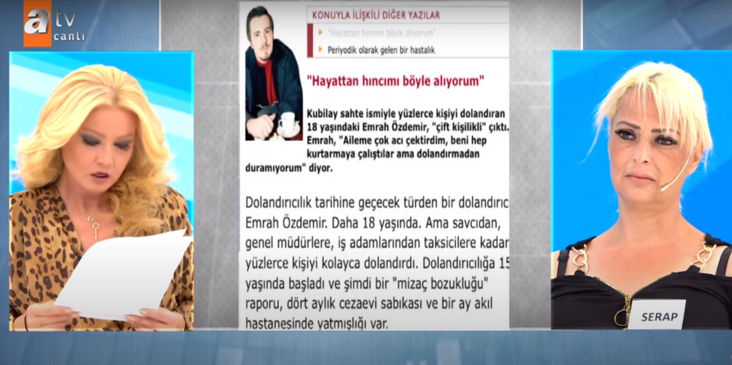 Müge Anlı’da 18 yıllık dolandırılma hikayesi! Çift kişilikli dolandırıcı: “Hayata karşı olan kinimi insanları dolandırarak çıkartıyorum!”